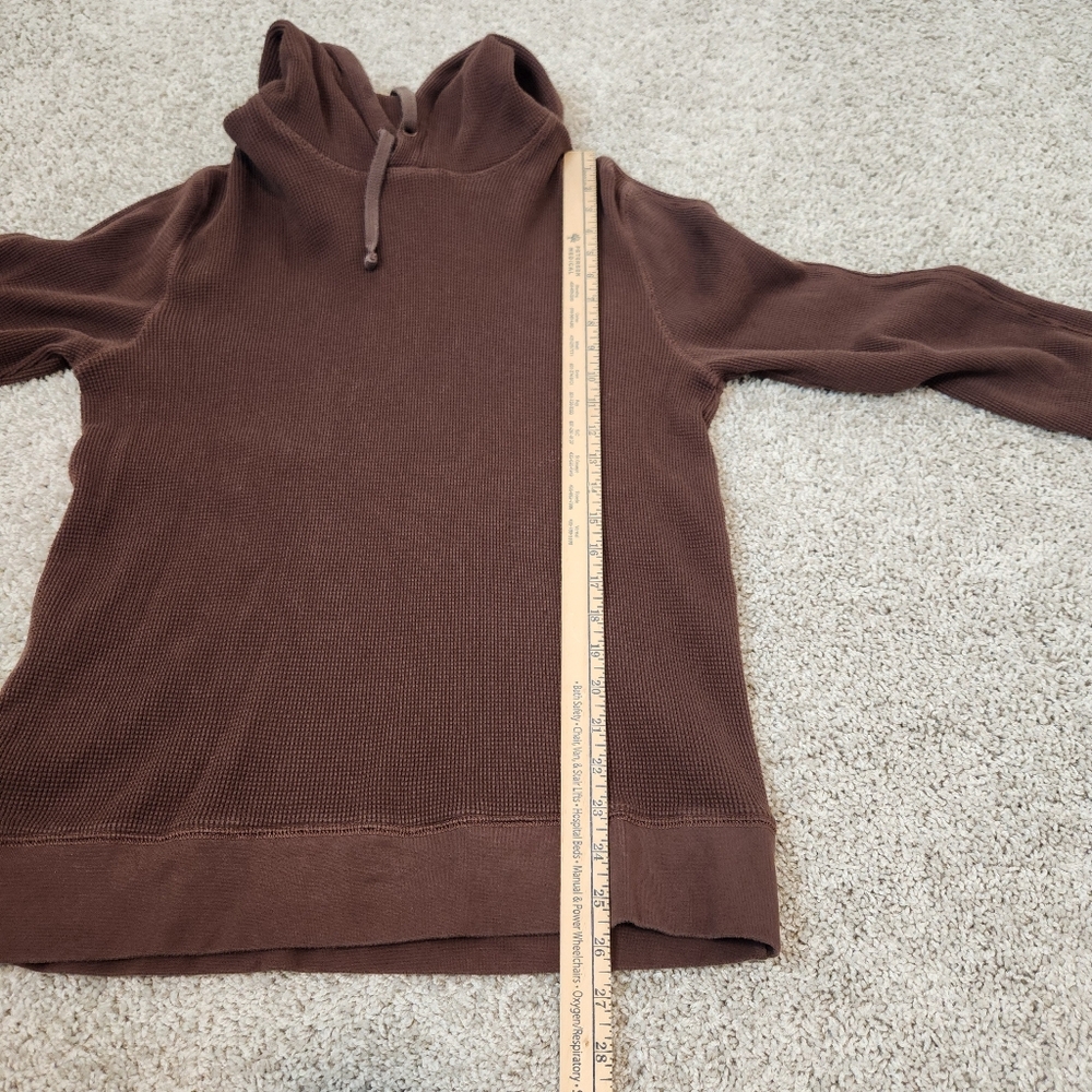 Everlane The Waffle-Knit Hoodie In Coffee Brown Size Medium - Picture 6 of 6